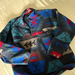 Patagonia Synchilla Red and Blue Fleece